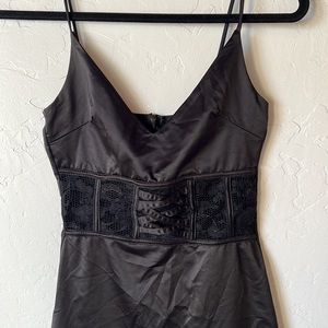 Windsor silky satin little black dress